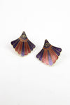 Fanned Enamel Earrings