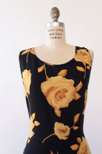 Navy Wheat Floral Tank Dress L