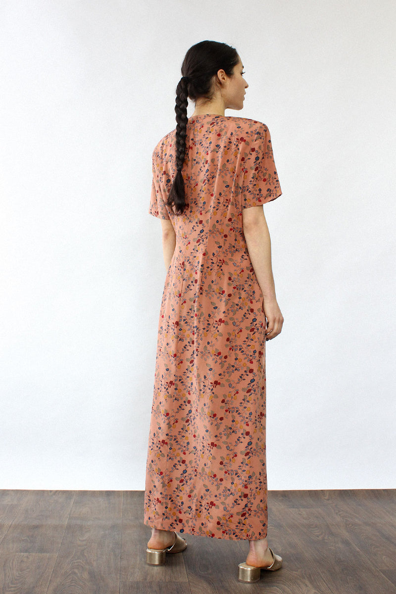 Papéll Rose Silk Dress M/L
