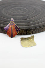Fanned Enamel Earrings