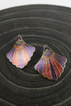 Fanned Enamel Earrings