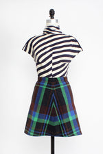 Gina Plaid Mini Skirt M