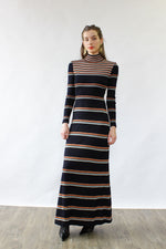 Metallic Stripe Maxi Dress S/M