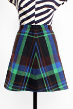 Gina Plaid Mini Skirt M