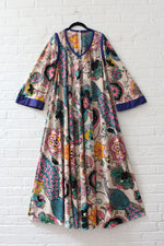 Peacock Party Caftan Dress XS-M