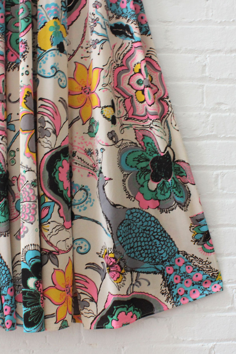 Peacock Party Caftan Dress XS-M