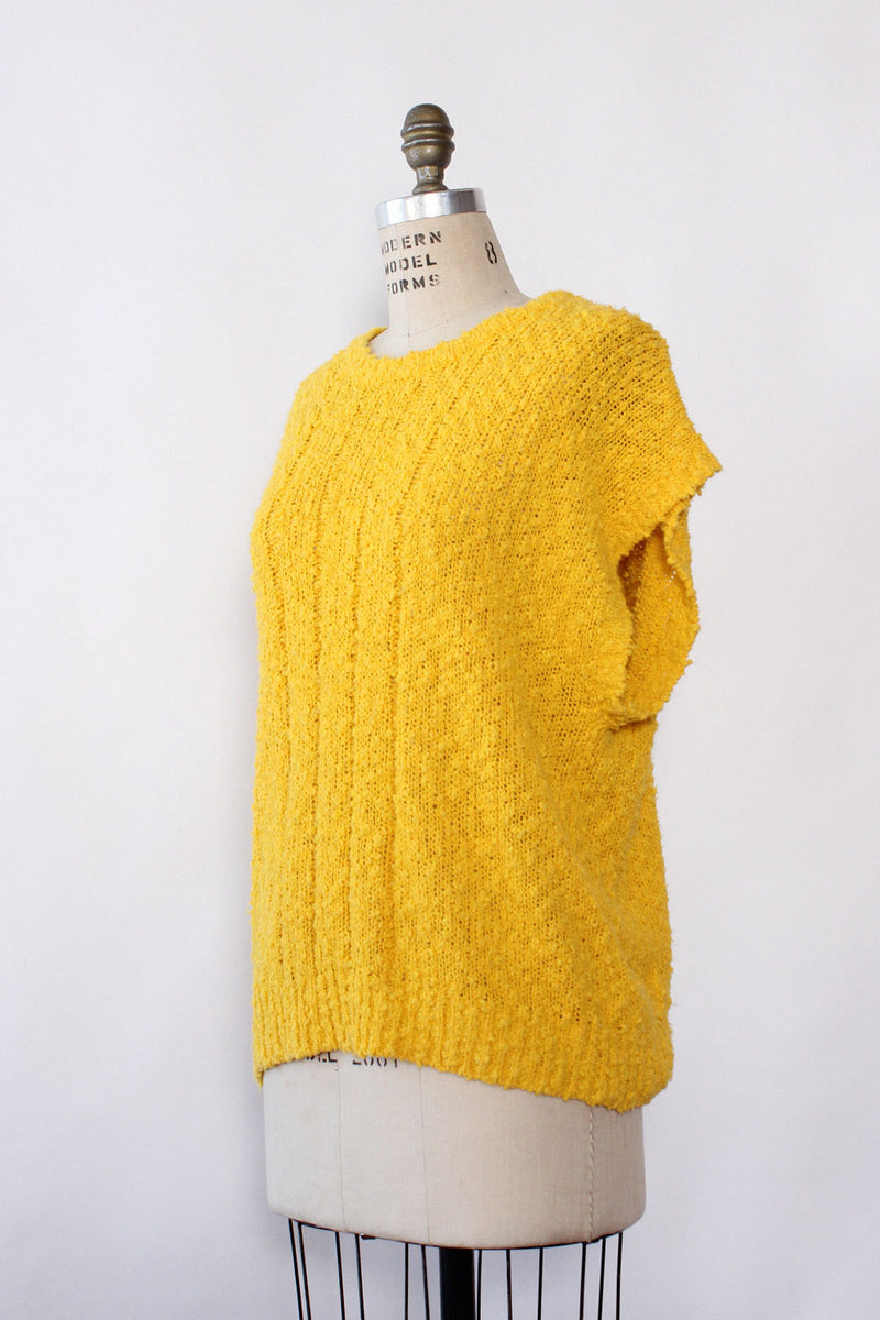 Nubby Marigold Knit Top L