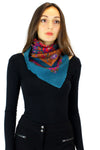 Teal tapestry scarf