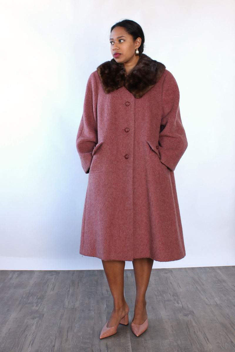 Bromleigh Mink Collared Coat M/L