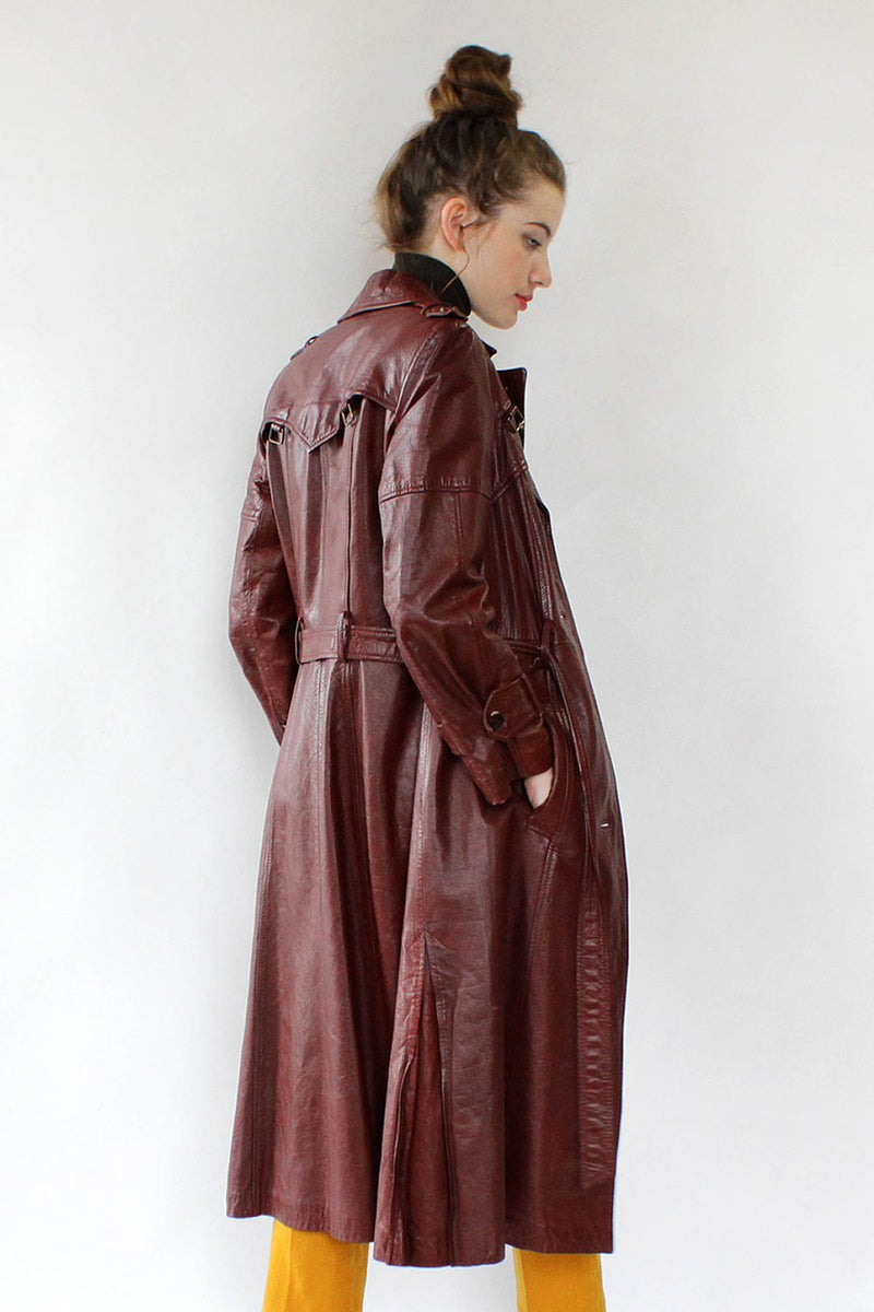 Etienne Aigner Leather Trench S/M