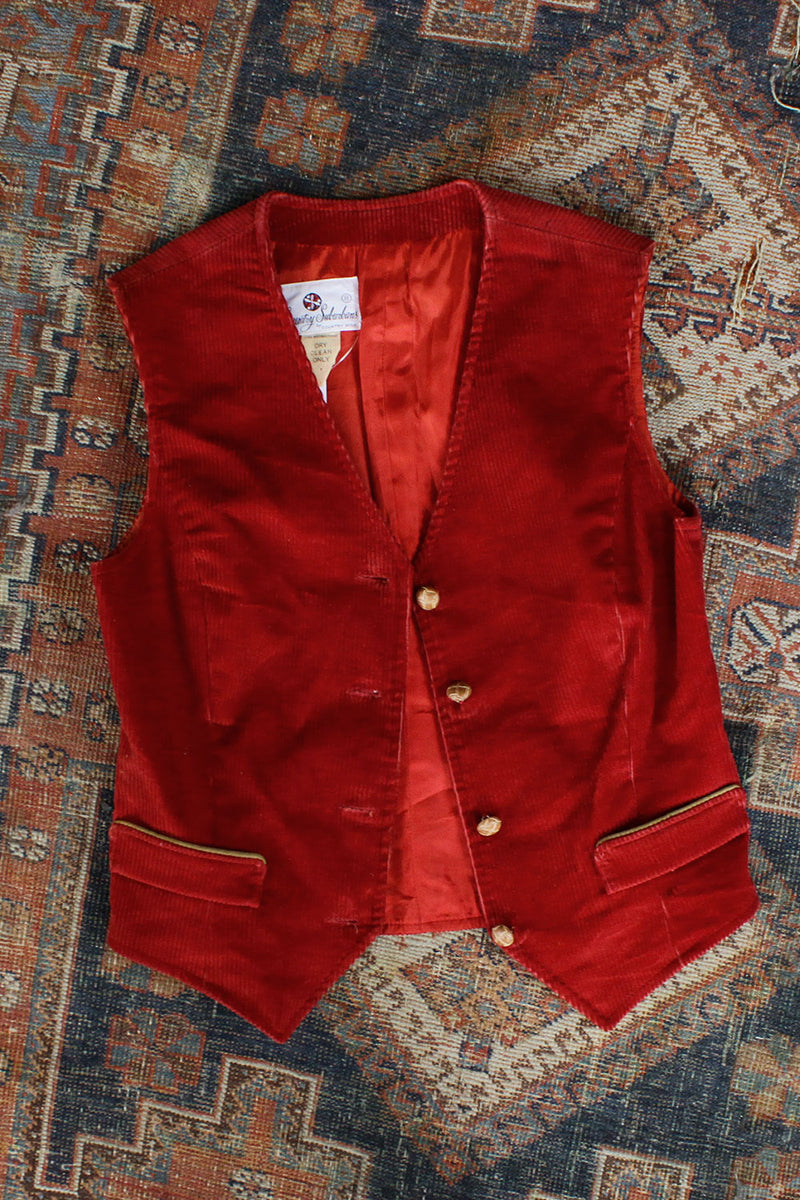 Country Corduroy Vest S