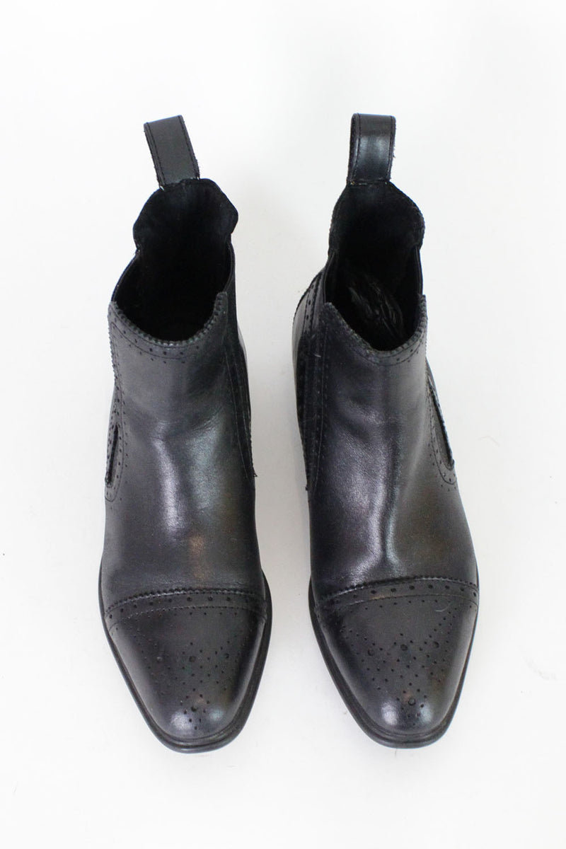 Black Leather Chelsea Boots 5
