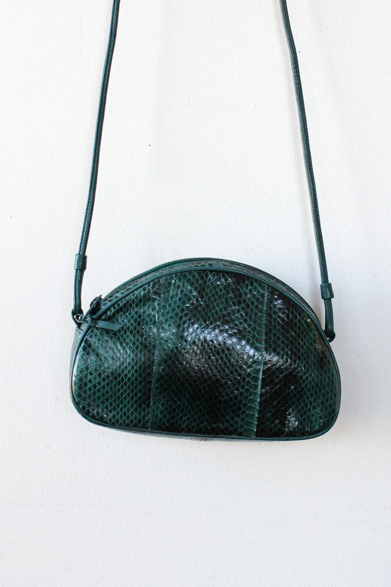 Emerald Snakeskin Crossbody