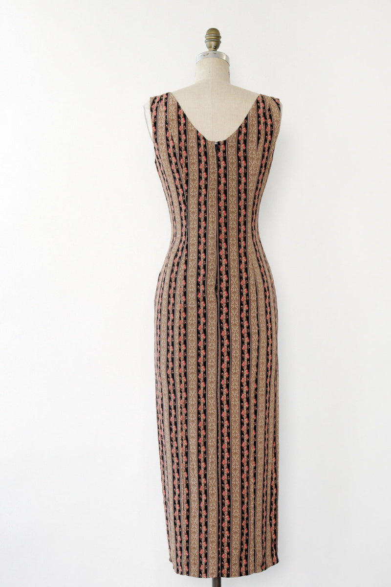 Mica Fitted Tapestry Dress M