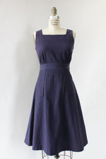 Indigo Buttonback Dress S