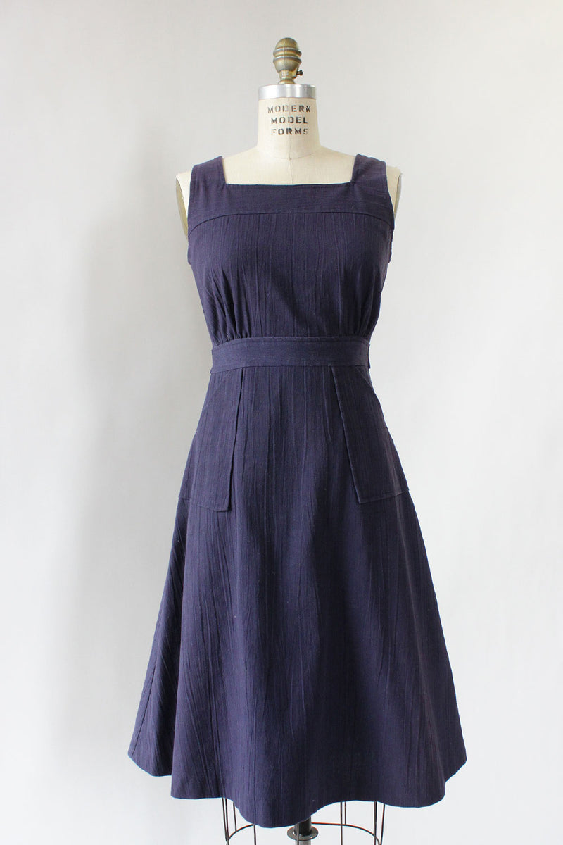 Indigo Buttonback Dress S