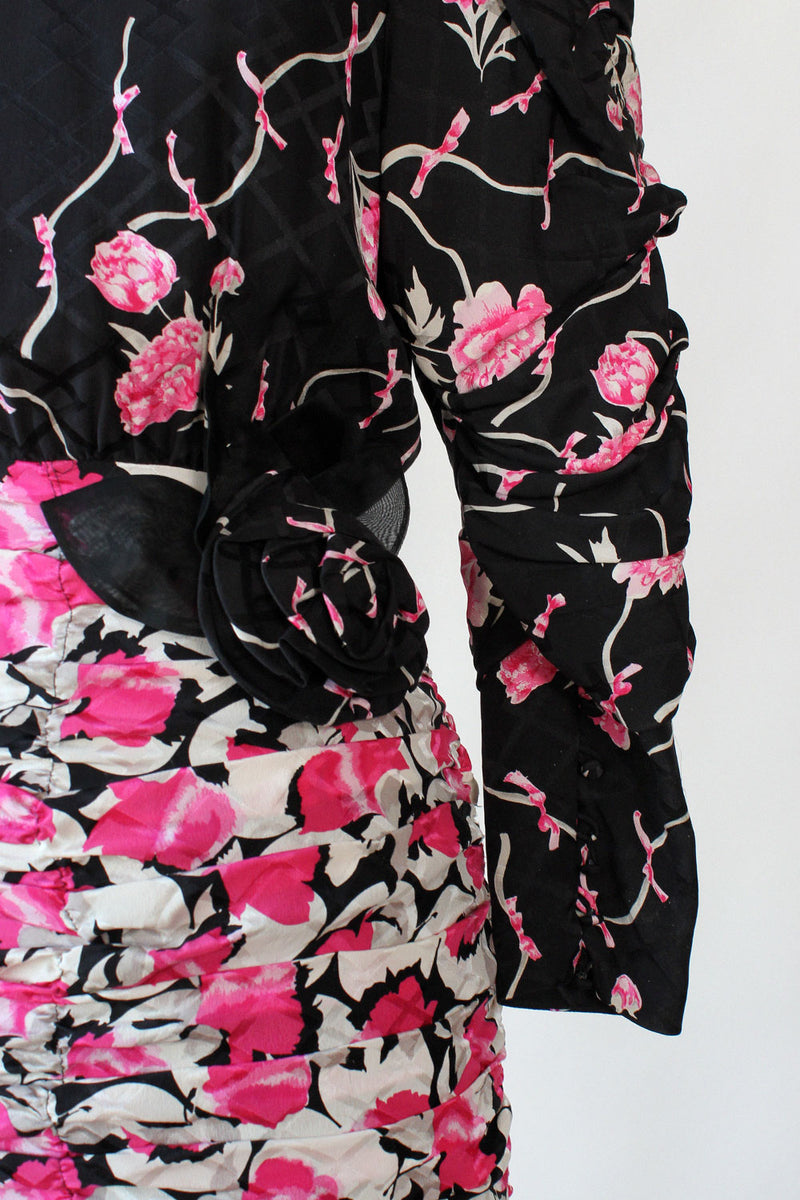 Tea Time Ruched Silk Dress XS/S