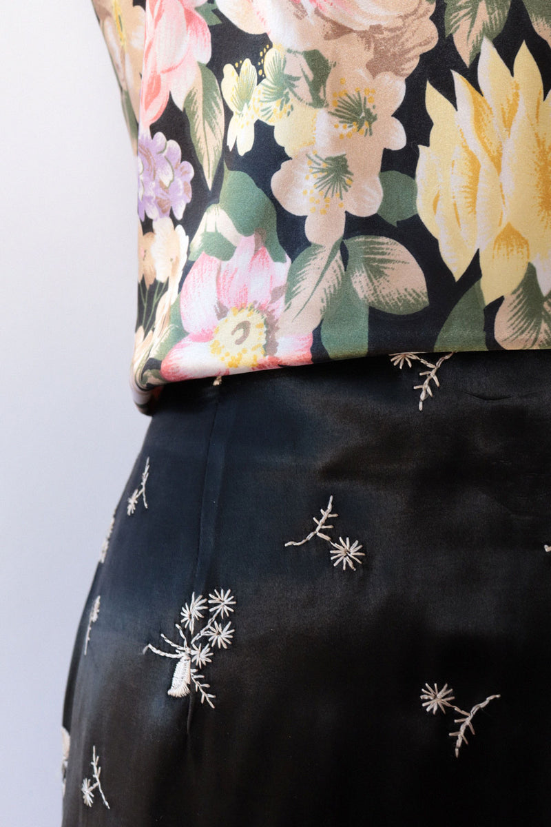 Posessed Embroidered Satin Mini M/L