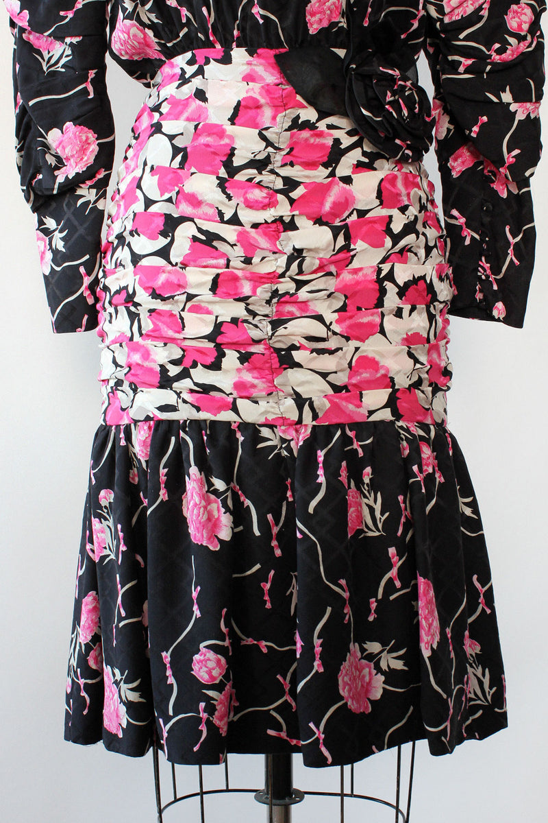Tea Time Ruched Silk Dress XS/S