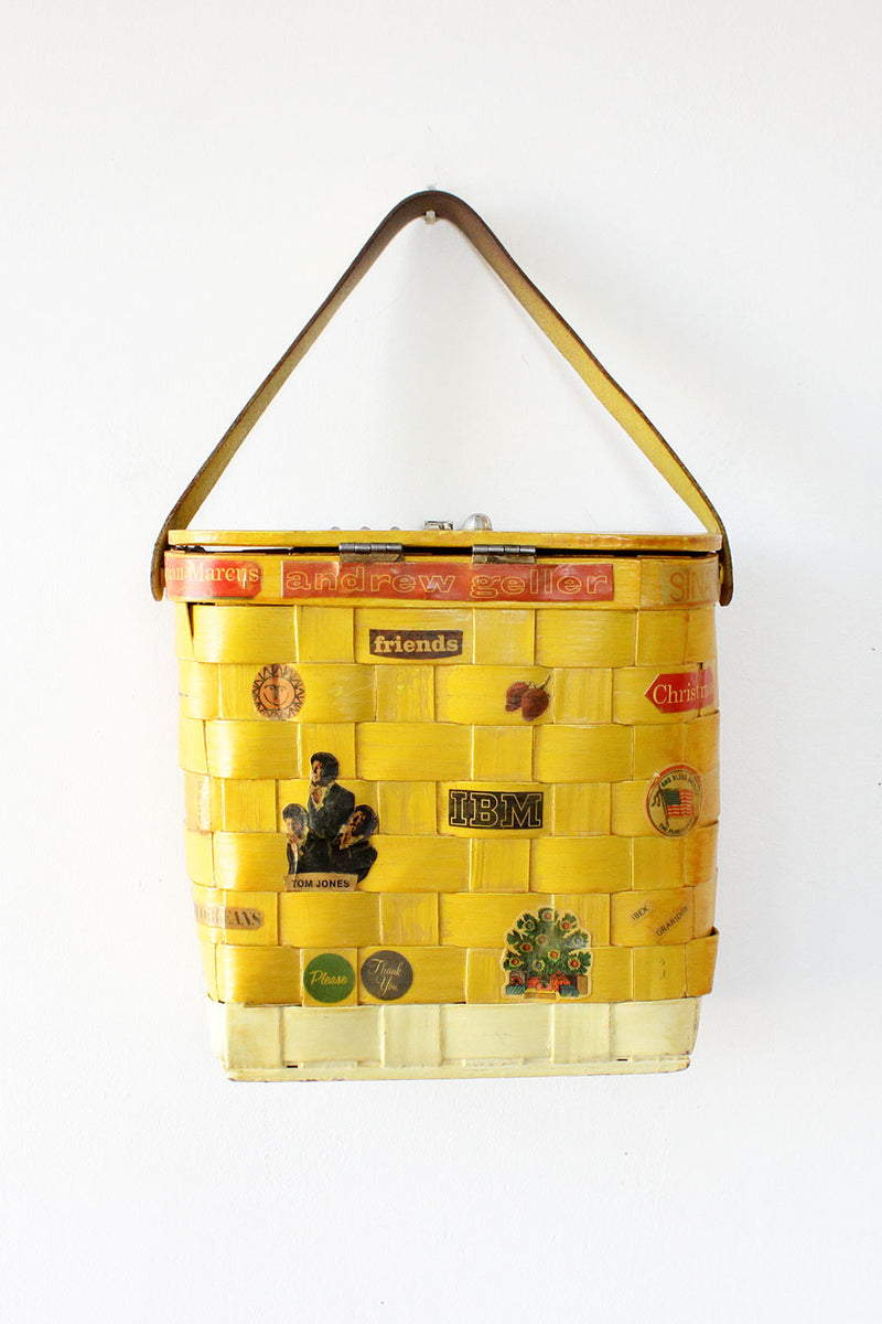 Tom Jones Collage Basket Bag