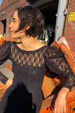 Beatrix Lace Puff Dress S/M