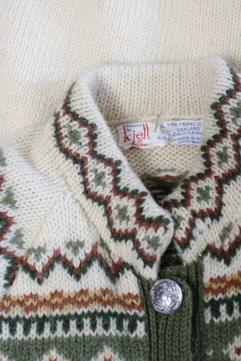 Norwegian Fair Isle Cardigan S/M