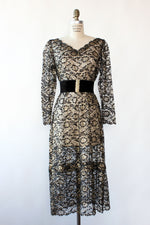 Sheer Bronze Lace Dress L