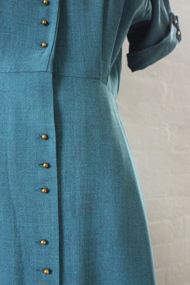 Skye Brass Button Dress M