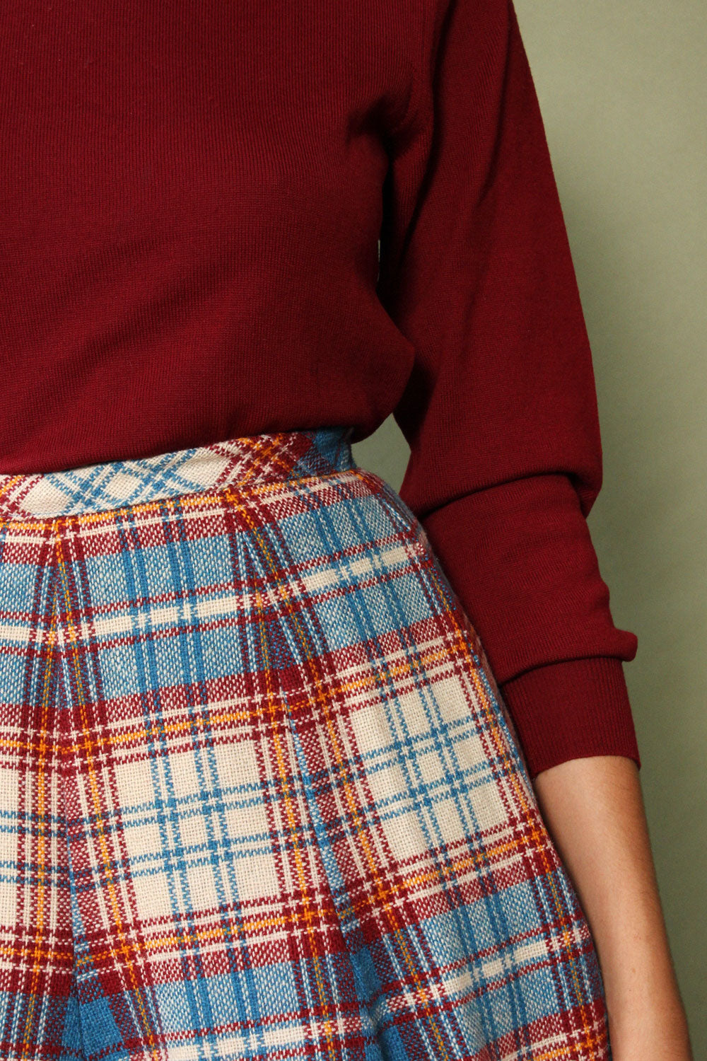 Plaid skater deals skirt quilt