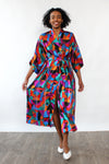 Cacique Geometric Robe S-L