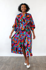 Cacique Geometric Robe S-L