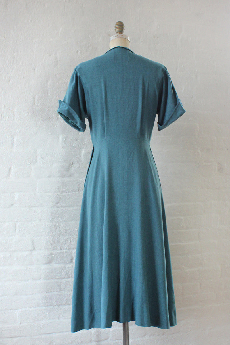 Skye Brass Button Dress M