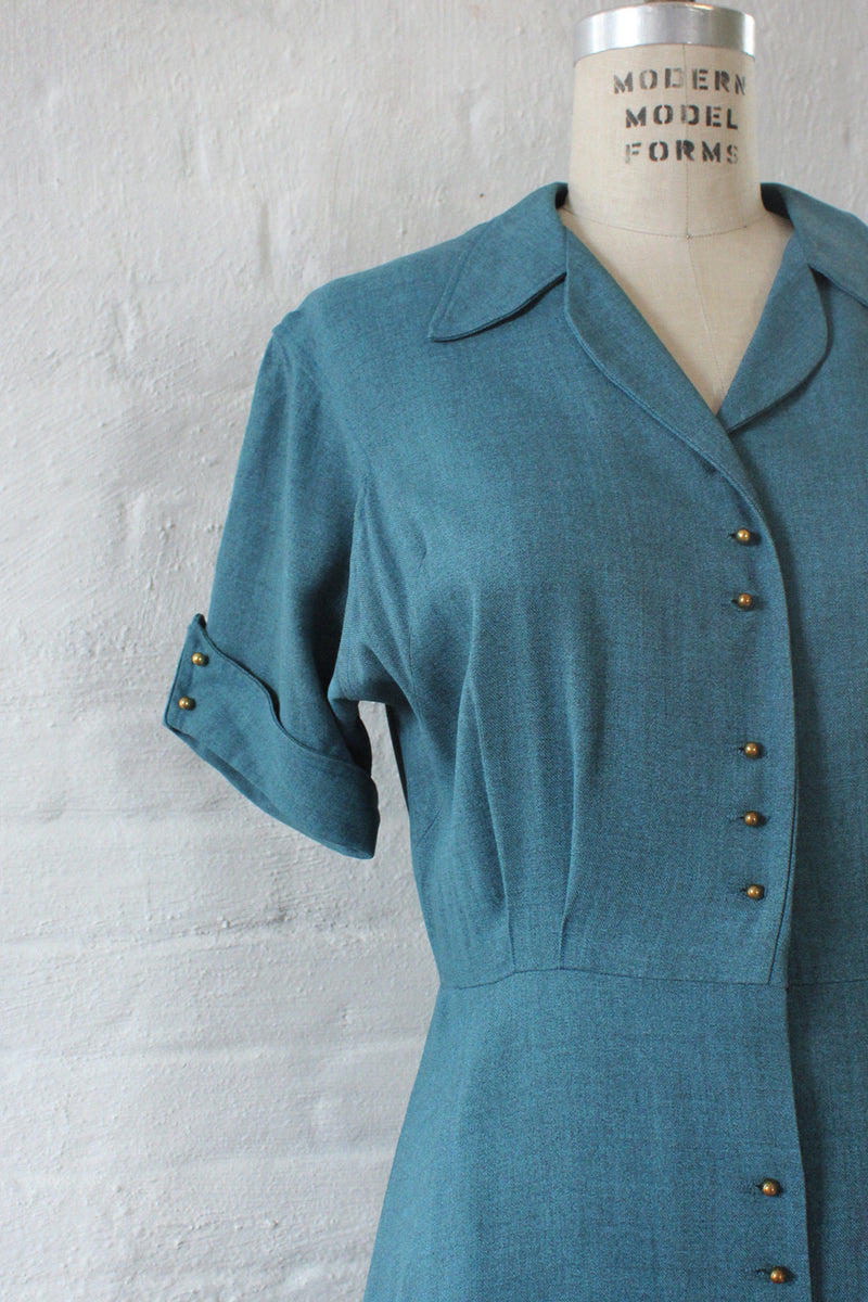 Skye Brass Button Dress M