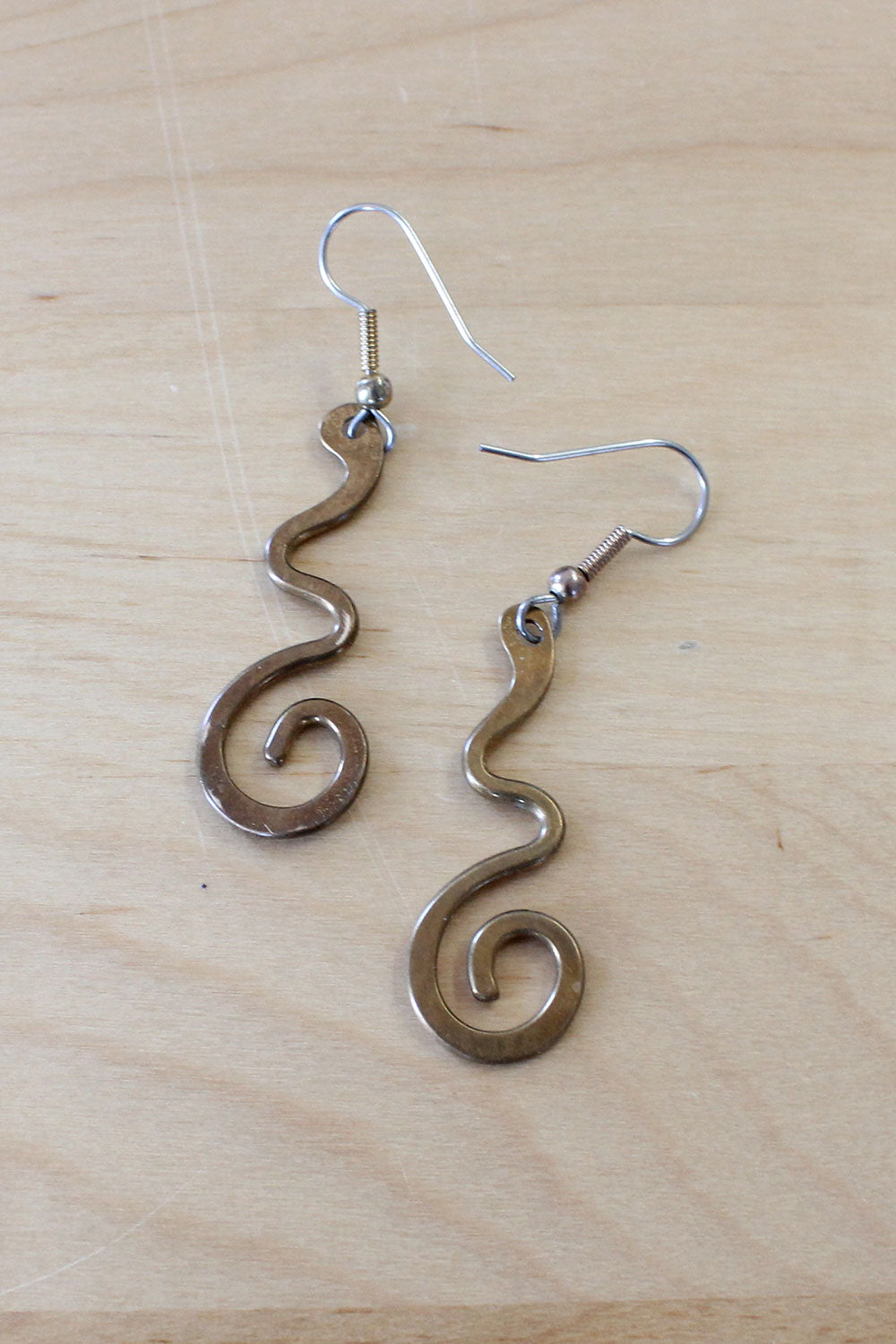Brass Swirl Dangles
