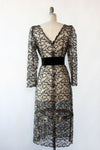 Sheer Bronze Lace Dress L