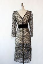 Sheer Bronze Lace Dress L