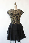 Gilded Lace Tiered Mini Dress XS/S