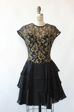 Gilded Lace Tiered Mini Dress XS/S