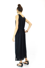 Black Cutout Lace Column Dress S