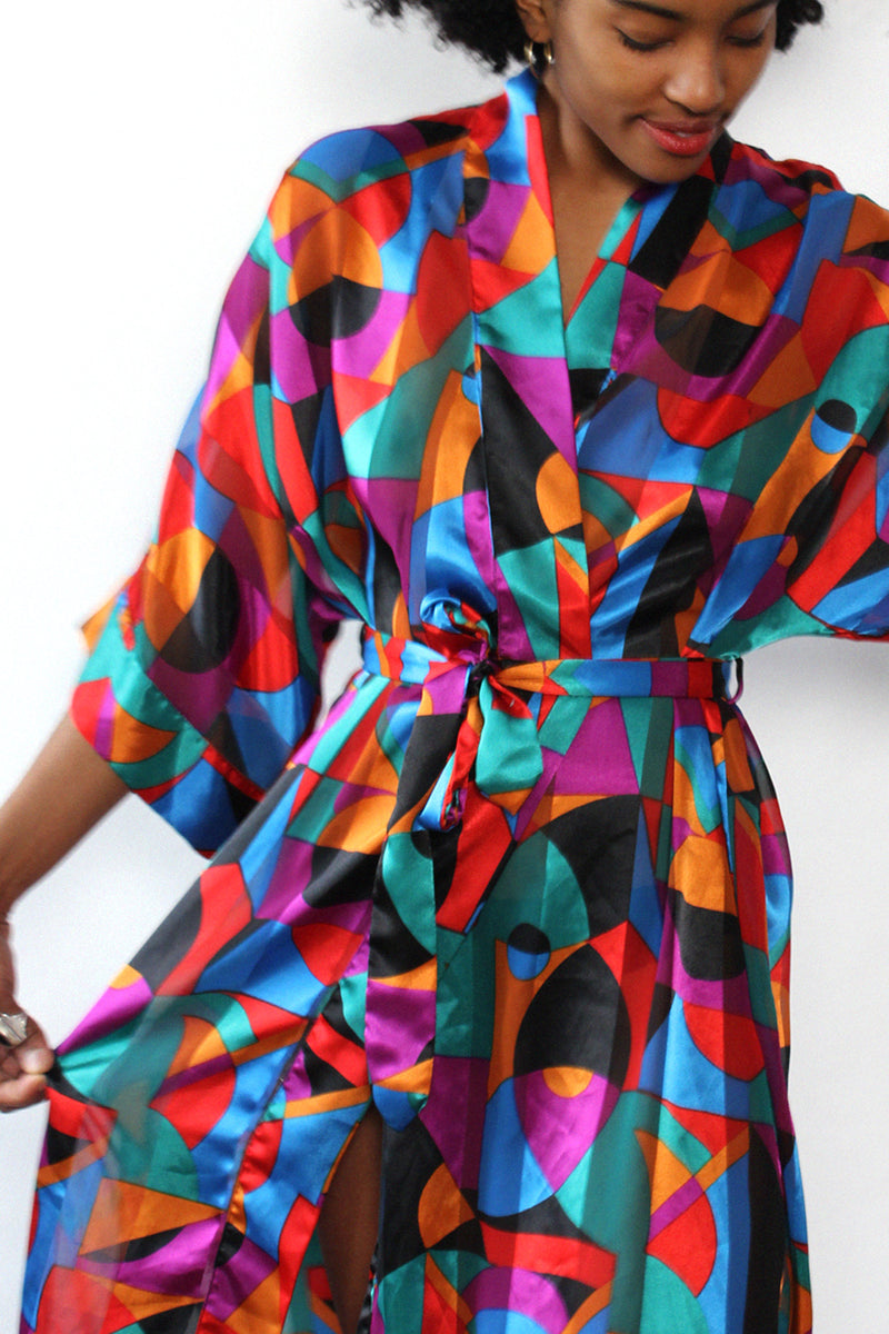 Cacique Geometric Robe S-L