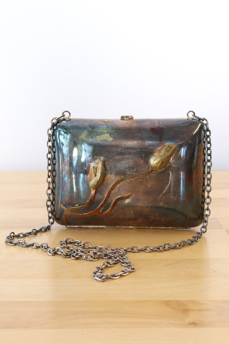 Mexican Metal Flower Purse