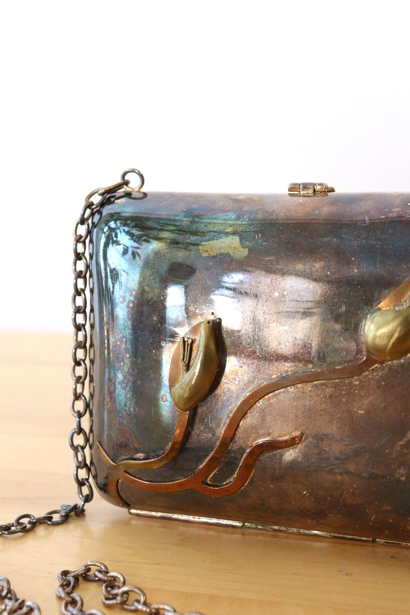 Mexican Metal Flower Purse