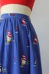 Sail Away Novelty Print Skirt S