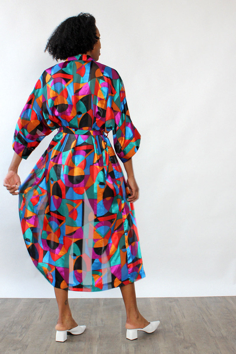 Cacique Geometric Robe S-L