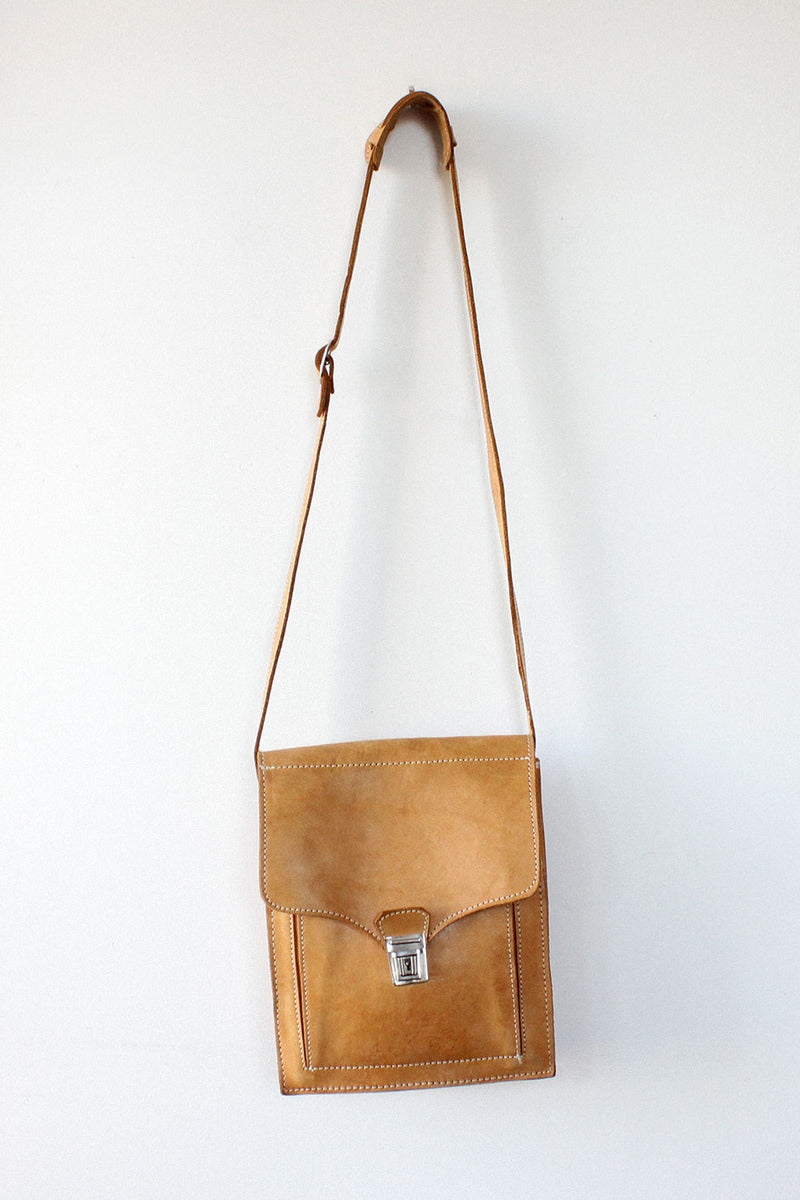 Honey Tan Leather Satchel