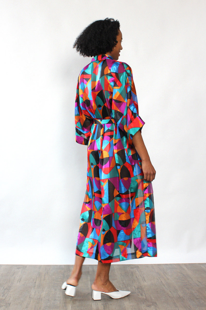Cacique Geometric Robe S-L
