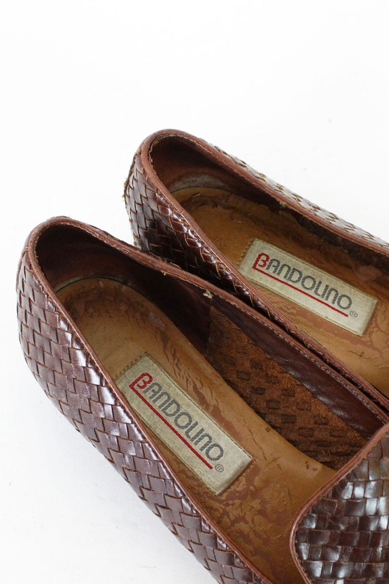 Bandolino Brown Woven Flats 8.5