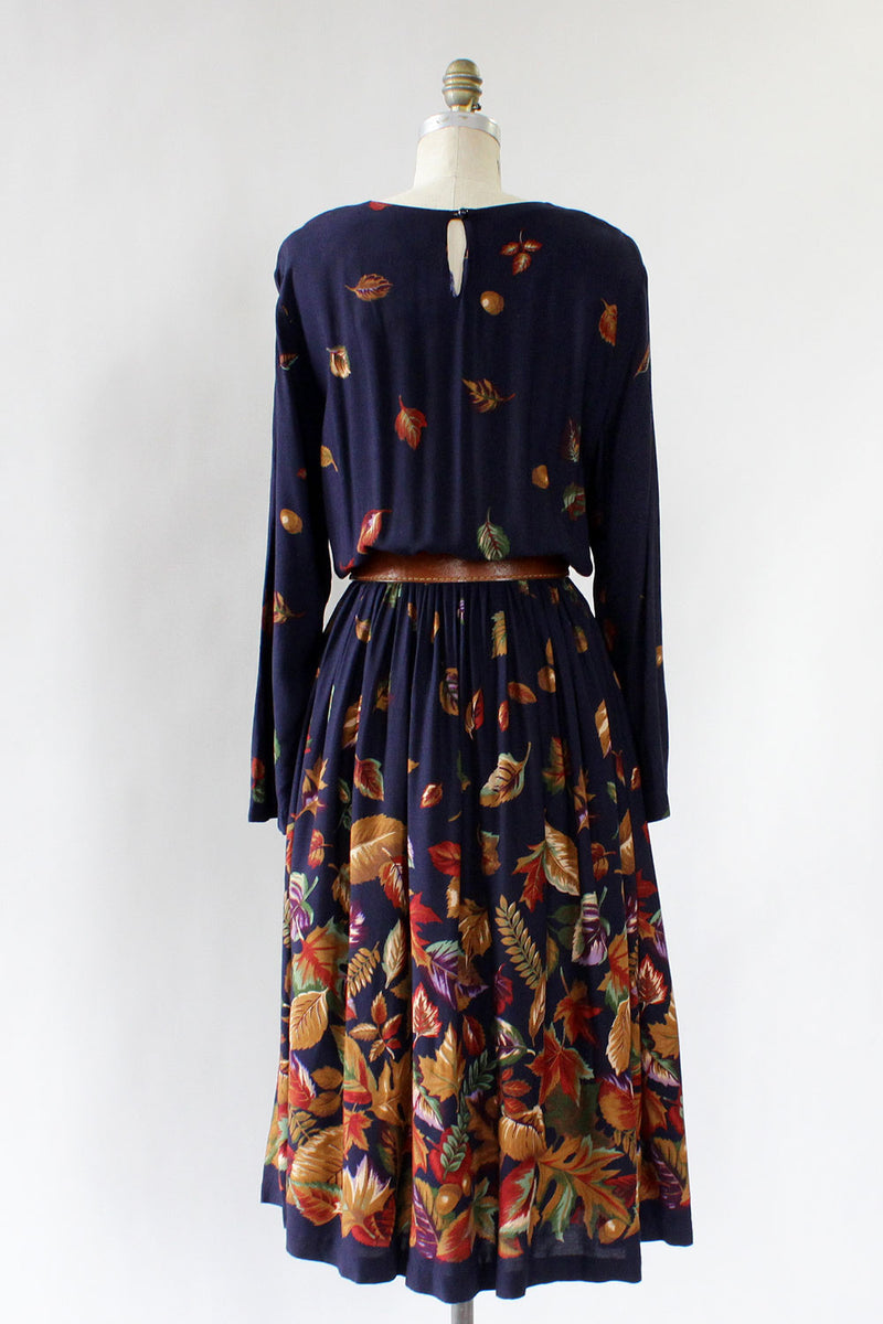 Bedford Leaf Print Dress M/L