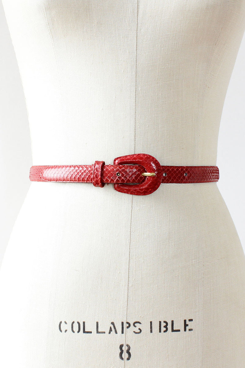 Brick Snakeskin Belt