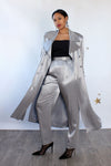 Lori Liquid Silver Pantsuit L